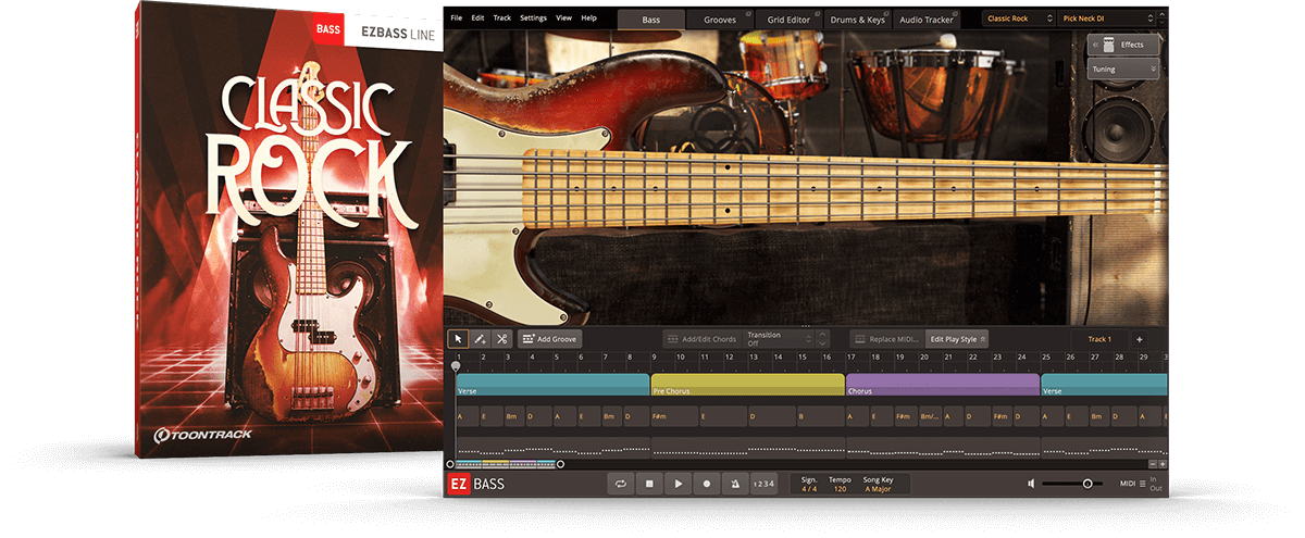 Toontrack EBX  EZbass -  Classic Rock
